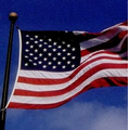 12' x 18' U.S. Nylon Flag with Rope and Thimble